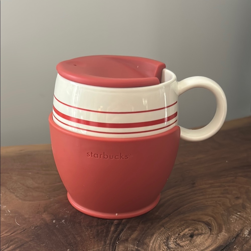 Starbucks Orange Pumpkin Spice Travel Coffee Mug with silicone rubber Cousy